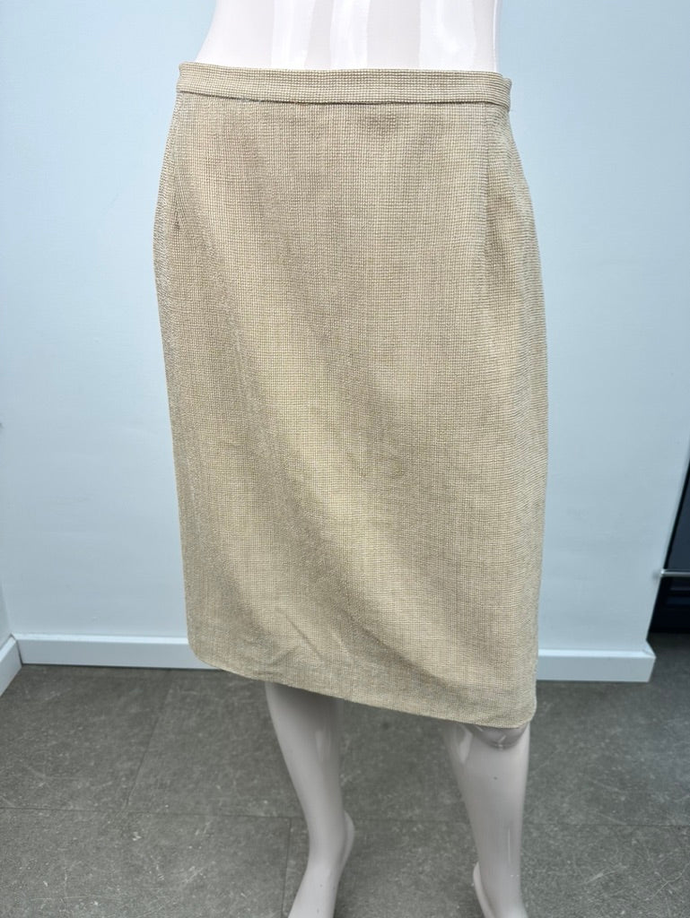 Mulberry beige rok maat 36 (UK 12) – elegante designer rok met tijdloze uitstraling