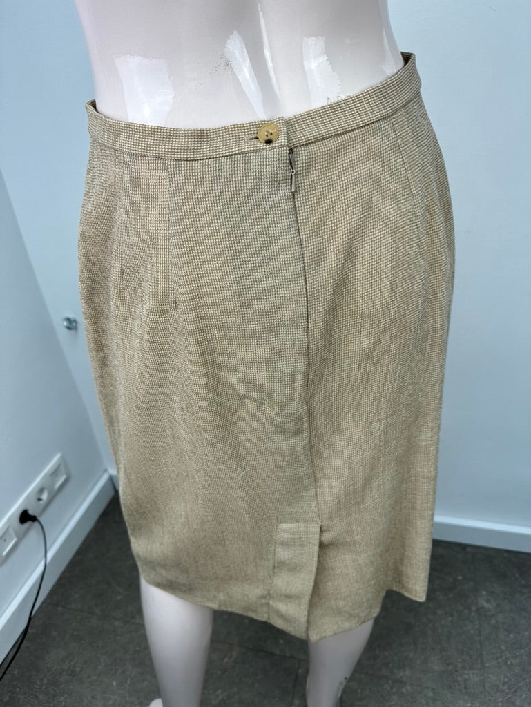 Mulberry beige rok maat 36 (UK 12) – elegante designer rok met tijdloze uitstraling