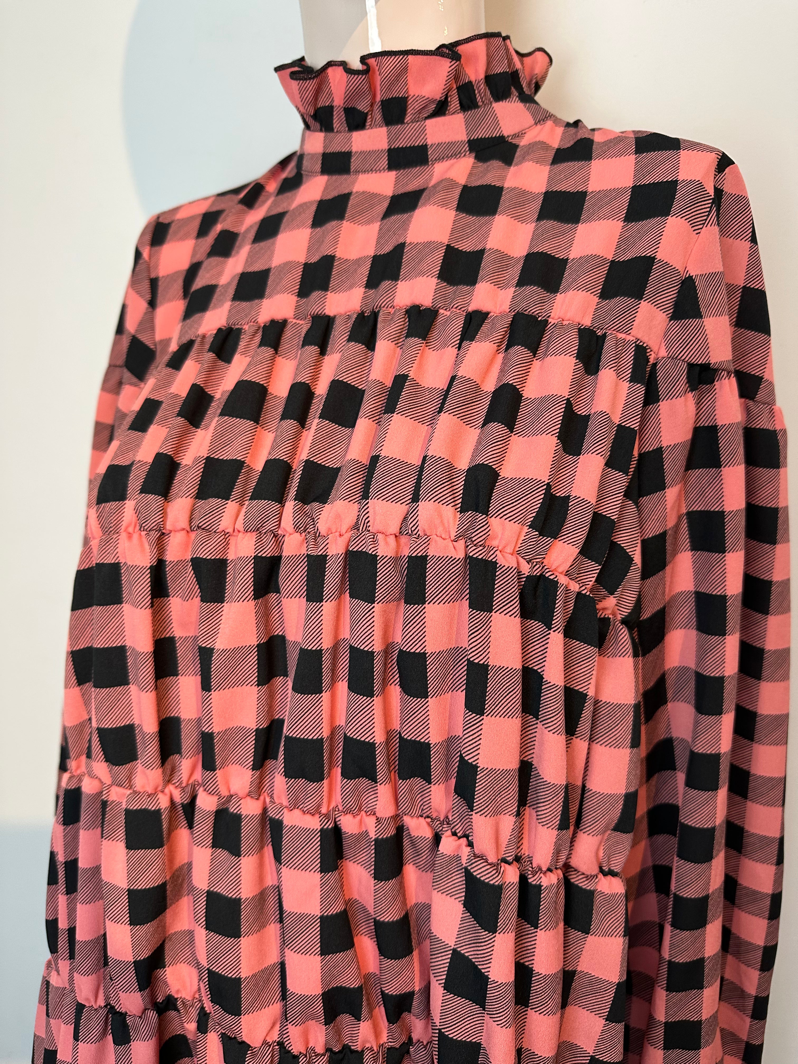 Reclaimed vintage geruite jurk maat 38