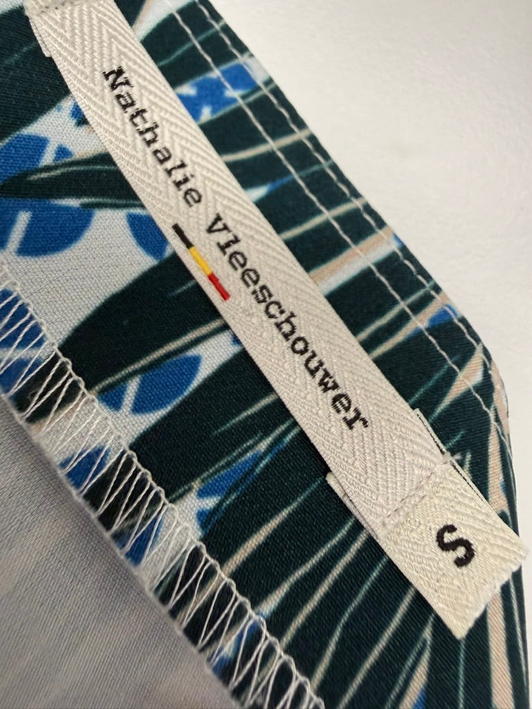 Nathalie Vleeschouwer - Jurk - tropische print, driekwart mouw, rechte pasvorm - S