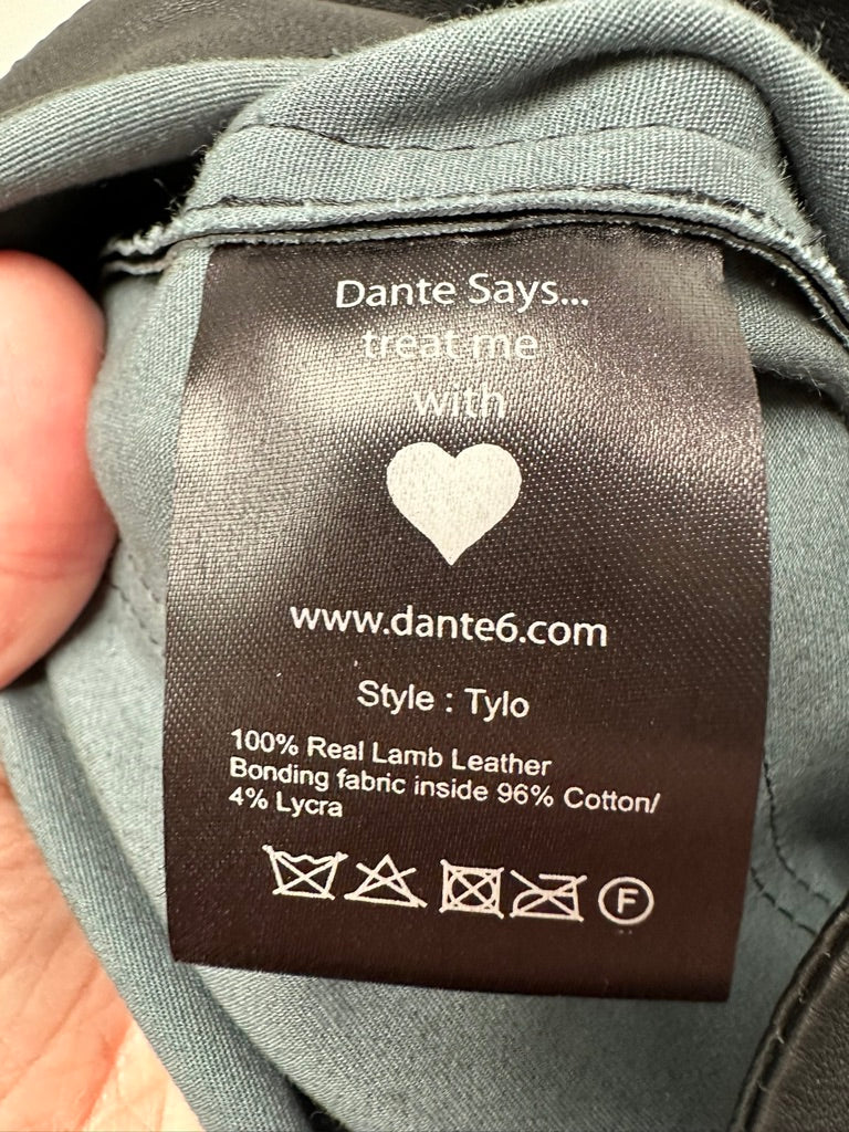 Dante6 - Broek - zwart, lamsleer, slim fit - XS