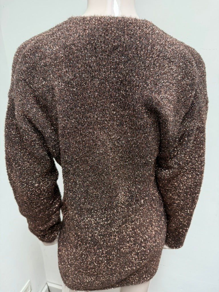 ESSENTIEL ANTWERP - Vest - bruin gemêleerd, subtiele glans, knoopsluiting - S