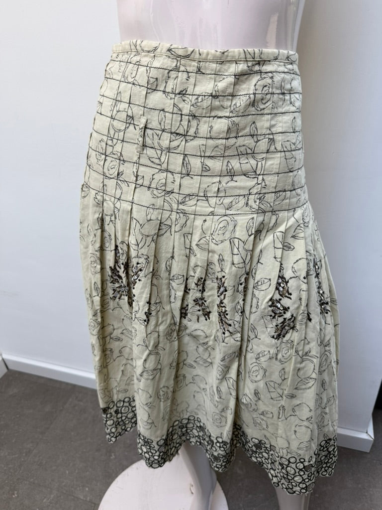 Stella Forest Rok maat 40 Beige met zwart