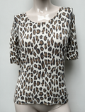 Gerard Darel - T-shirt - panterprint, ronde hals, korte mouw - M