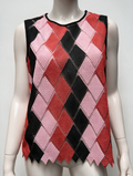 SPORTMAX CODE - Top - geometrisch ruitpatroon, grofgebreid, mouwloos - M