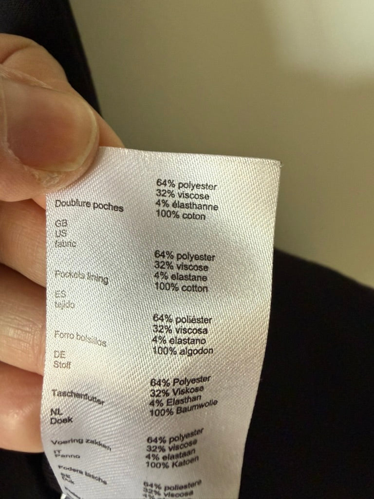 Maje - Rok - zwart, asymmetrische overslag, knoopdetails - L