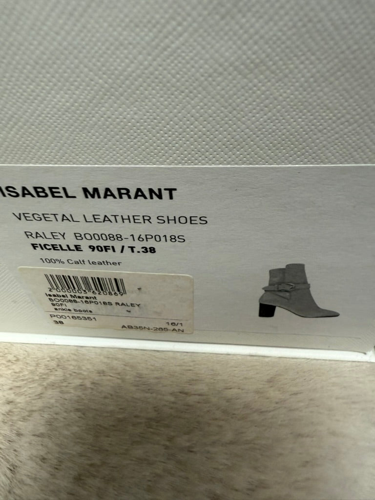 Isabel Marant - Enkellaars - bruin, blokhak, goudkleurige gesp