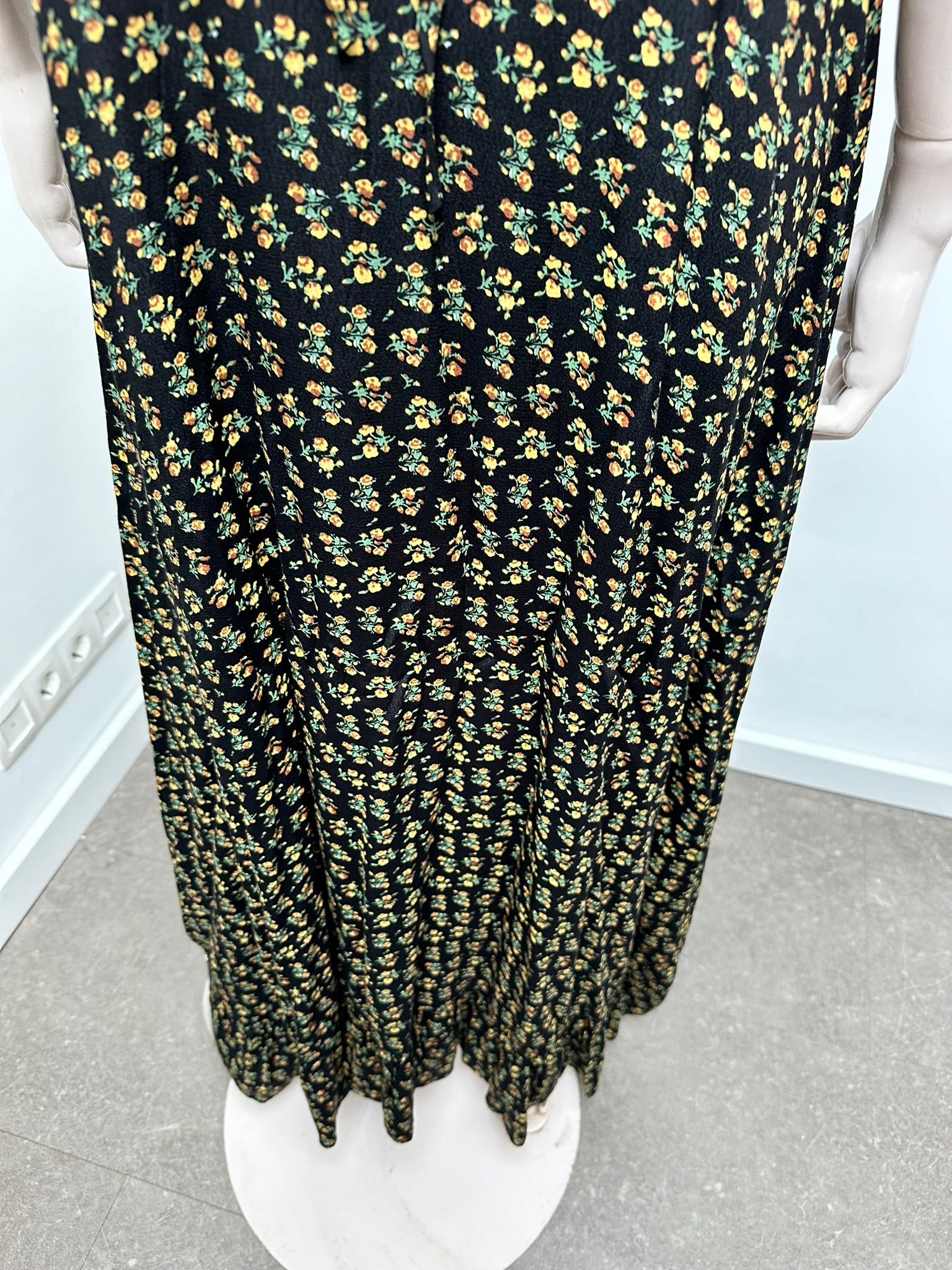 Colourful Rebel lange jurk zwart/geel maat XL