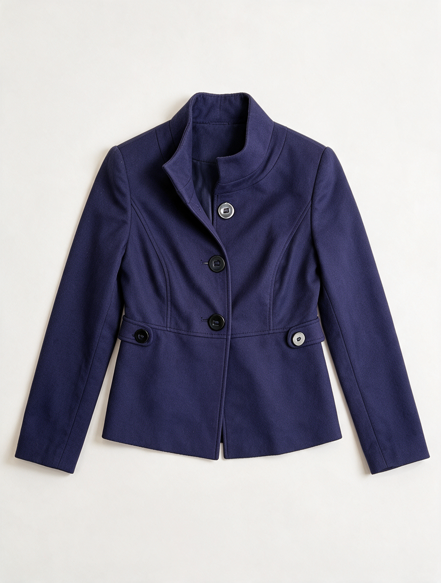 TAIFUN - Blazer - paars, opstaande kraag, vier knopen - M