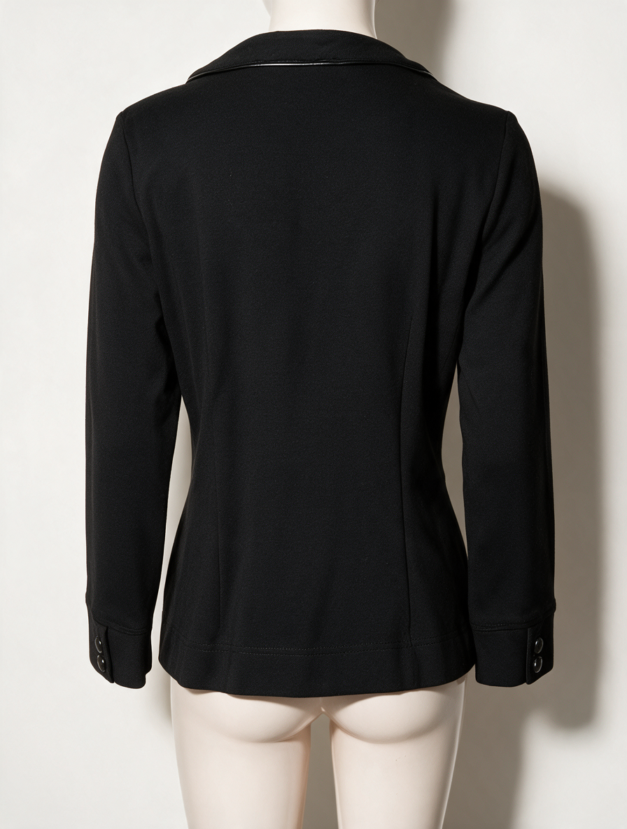 Gerard Darel - Blazer - zwart, ronde hals, knoopsluiting - L