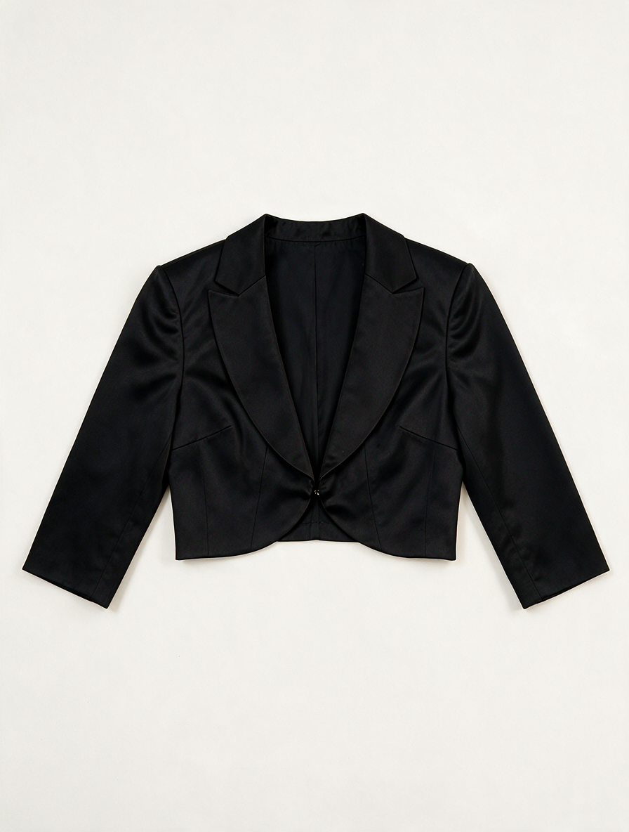 SY by Steps - Blazer - zwart, cropped model, driekwart mouwen - M