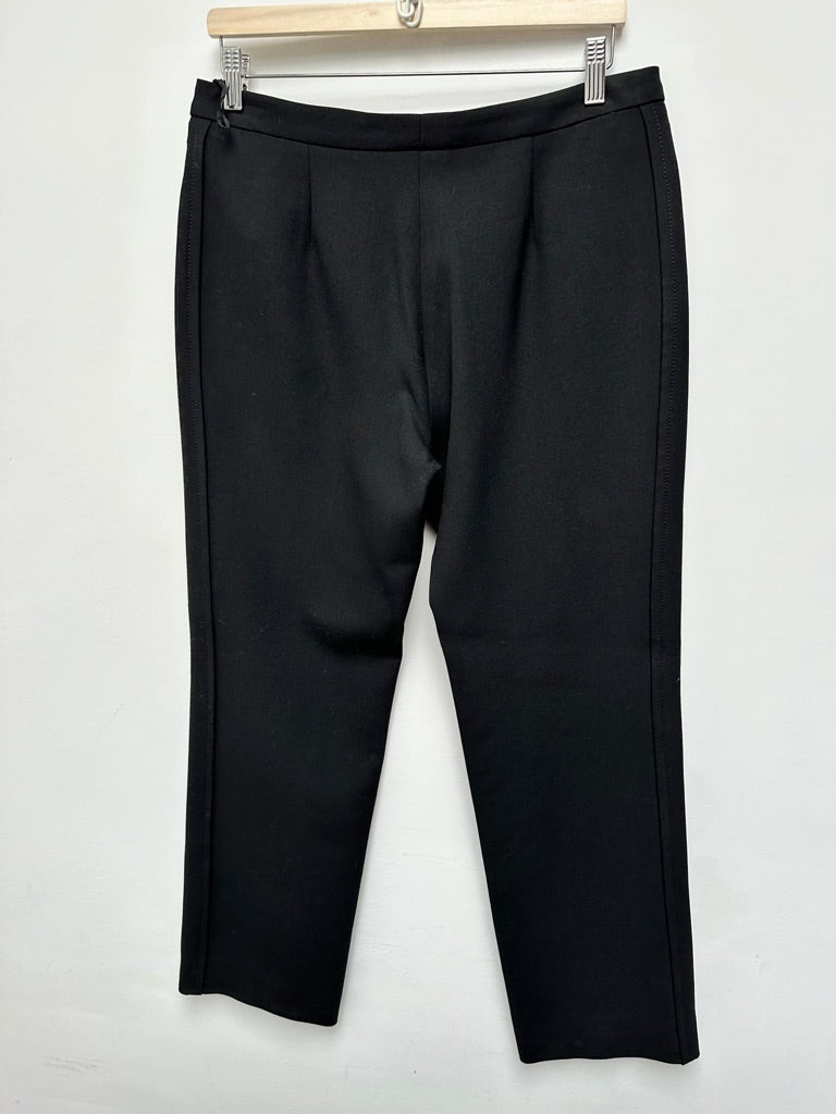 GERARD DAREL - Broek - zwart, rechte pijp, sierzakken met goudkleurige rits - L