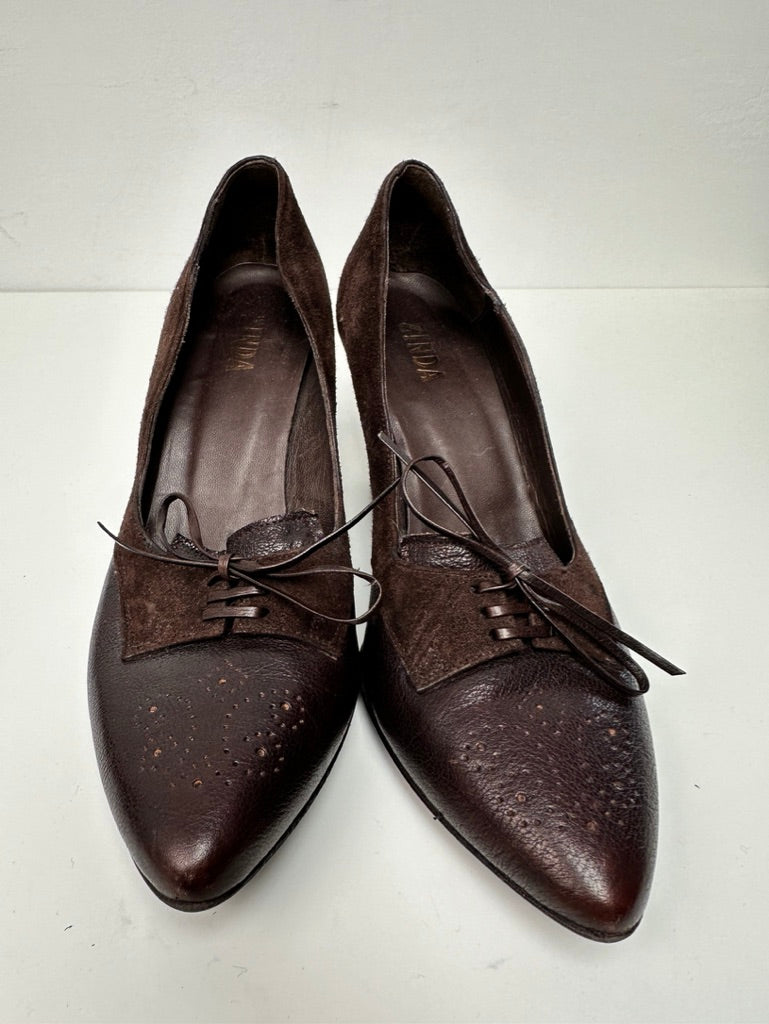 Zinda bruine pumps maat 38