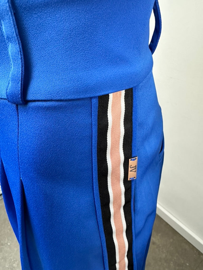 Josh V blauwe broek met wijde pijp maat XS
