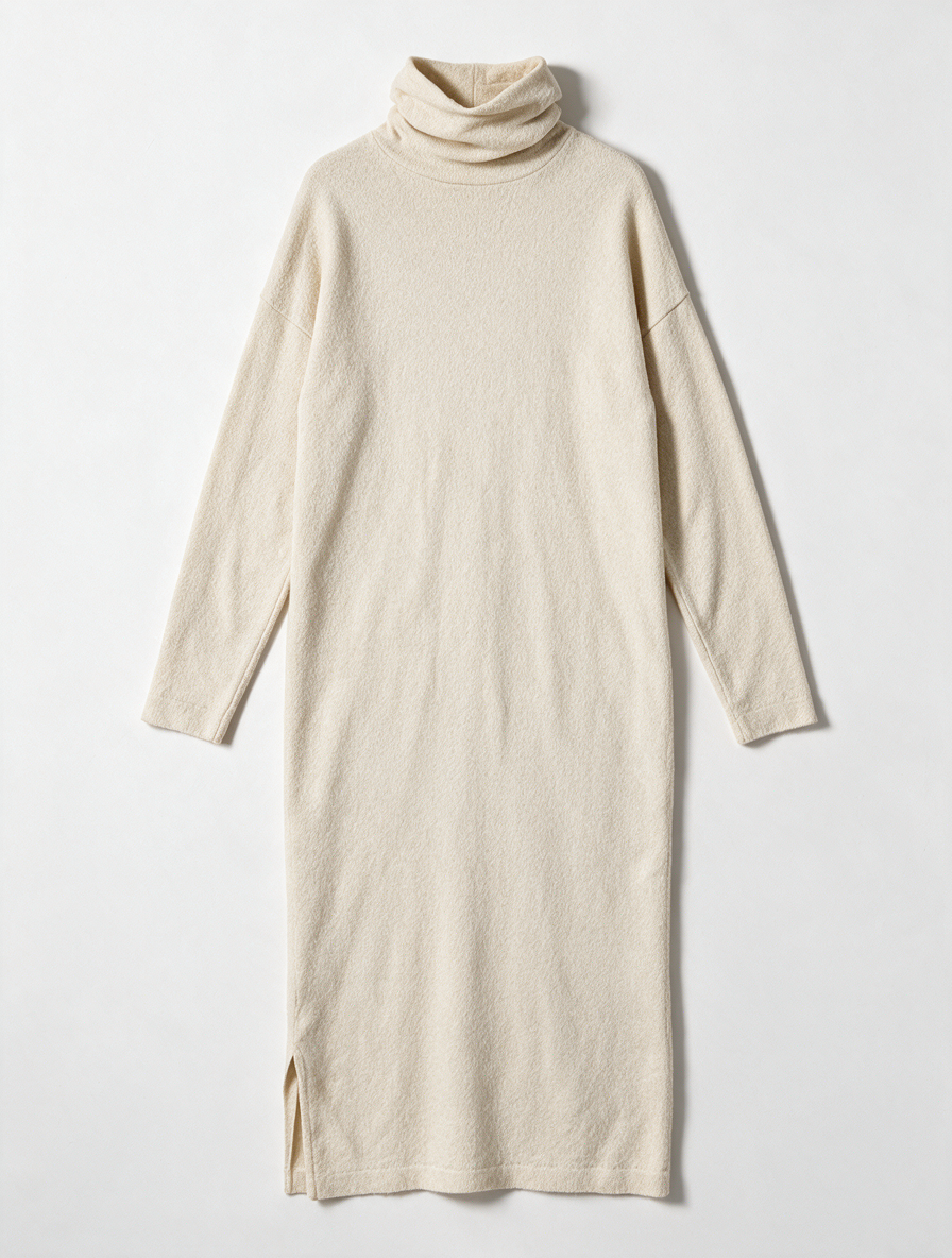 PENN& INK NY - Jurk - crème, col, midi-lengte - S