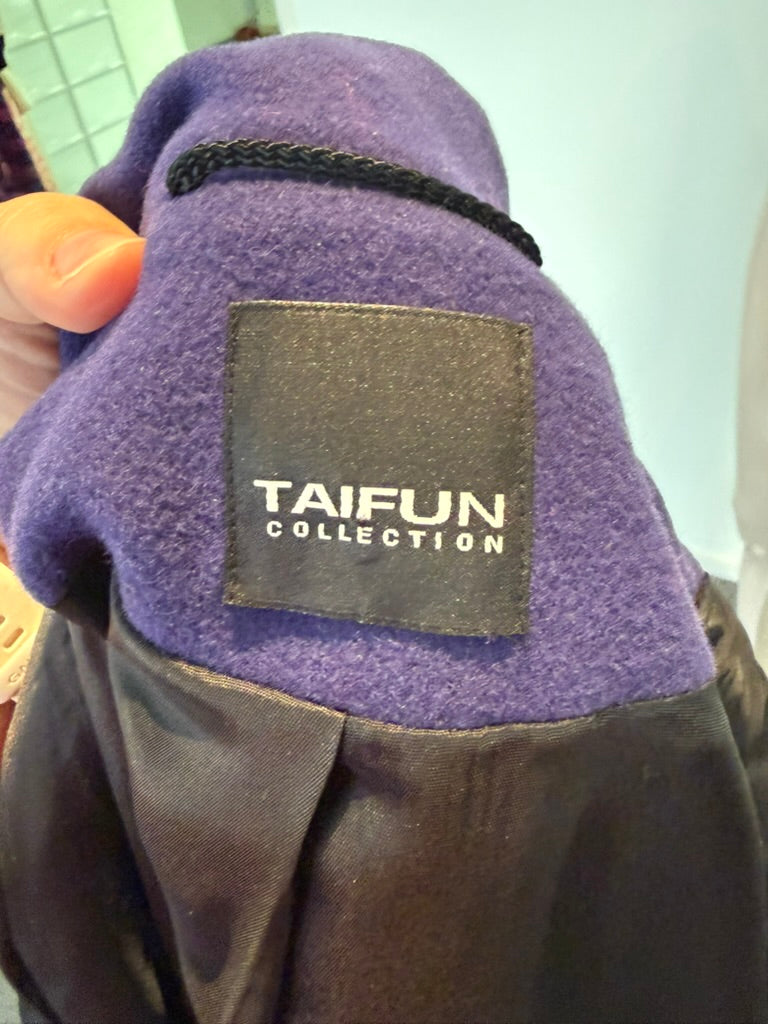TAIFUN COLLECTION - Jas - paars, wol-kasjmiermix, getailleerd - maat L