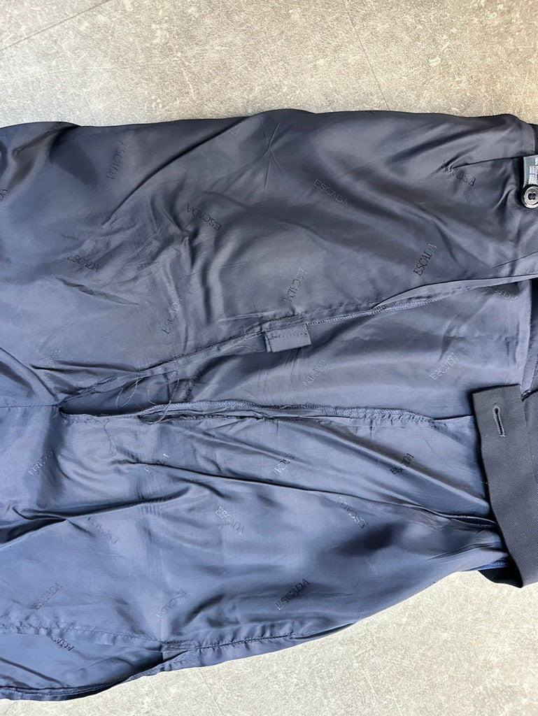 Escada blauw wollen plooirokje maat 36