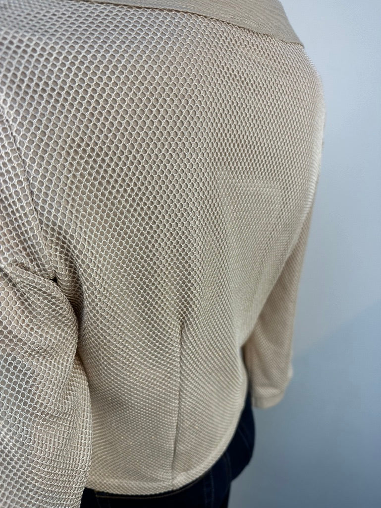 AIRFIELD - Vest - lichtbeige, opengewerkt mesh, zonder sluiting - S