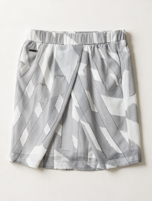 Calvin Klein Jeans - Rok - abstract grafisch patroon, elastische tailleband, plissé-details - S