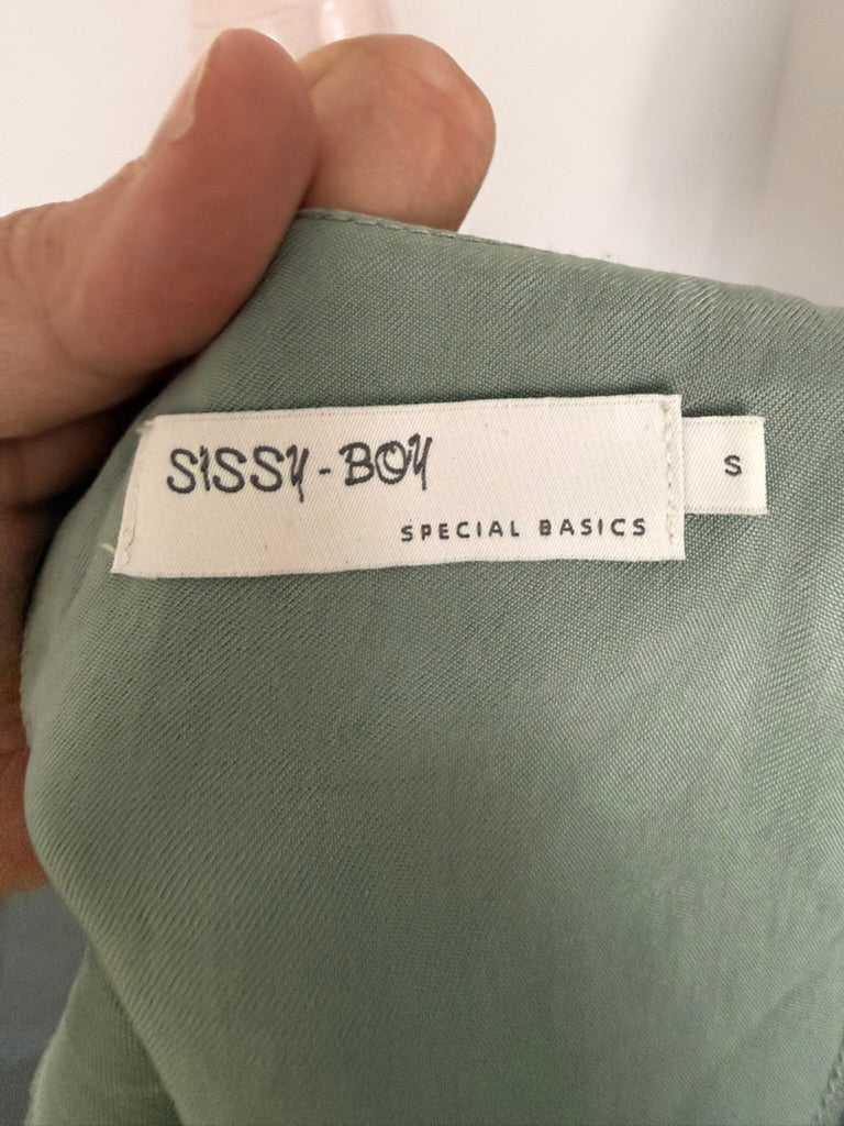 SISSY-BOY - Jurk - groen, V-hals, korte mouwen - S
