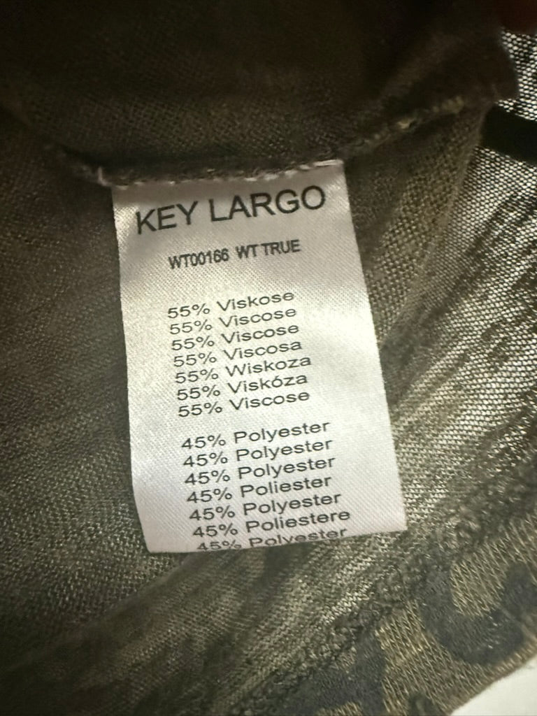 Key Largo - T-shirt - luipaardprint, V-hals, korte mouwen - M