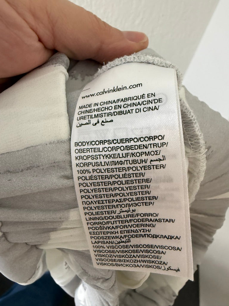 Calvin Klein Jeans - Rok - abstract grafisch patroon, elastische tailleband, plissé-details - S