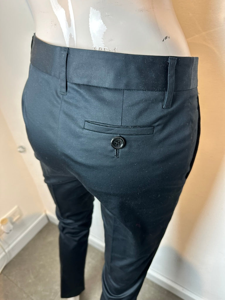 MOSCHINO CHEAPANDCHIC - Broek - zwart, slanke pasvorm, lichte glans - S