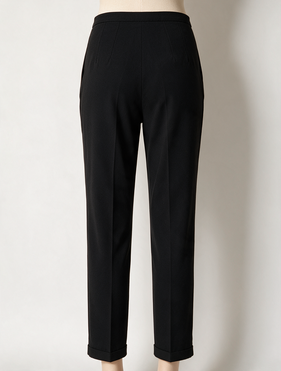 Dries Van Noten - Broek - zwart, hoge taille, rechte pasvorm