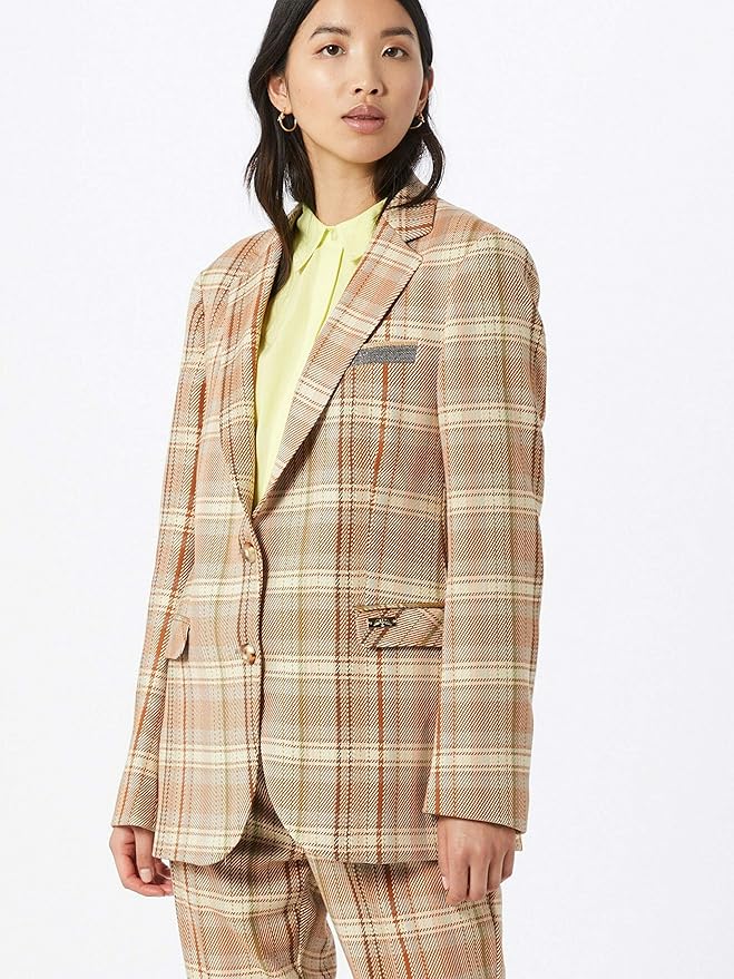 MOS MOSH Jasje maat 38 Bruin, beige, groen, wit, rood