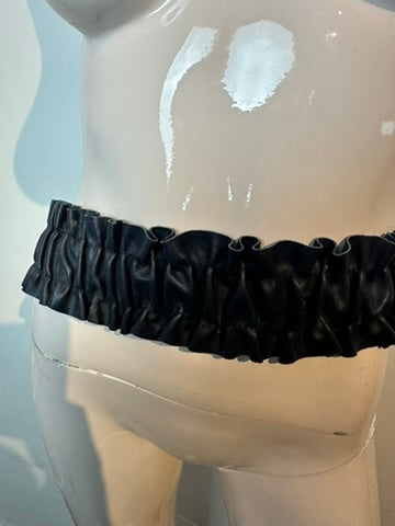 Vintage riem maat 80 donkerblauw