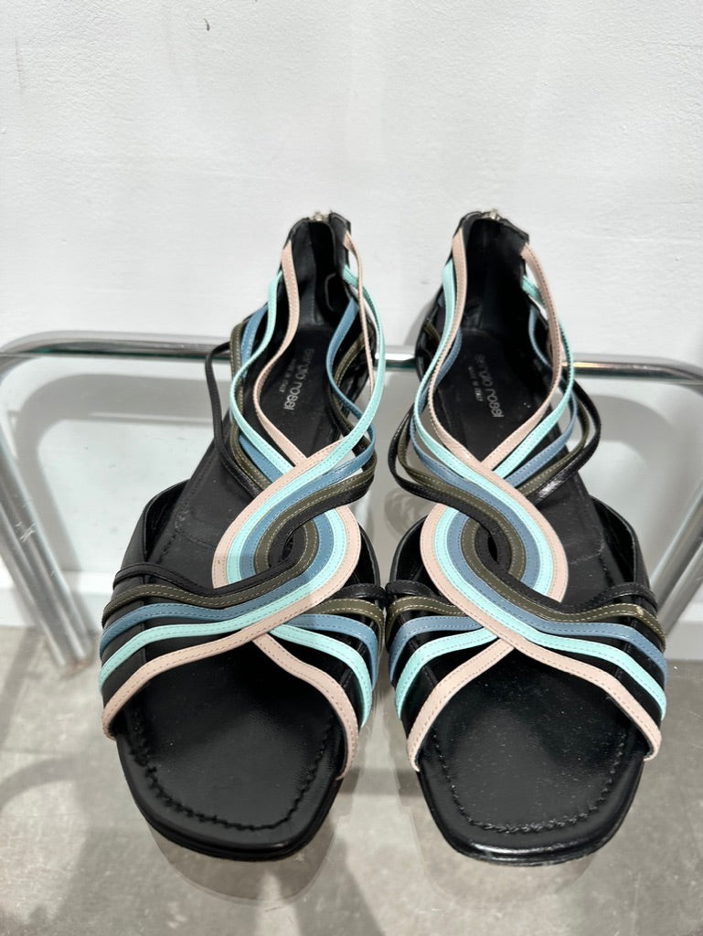 Sergio Rossi sandalen blauw maat 41,5