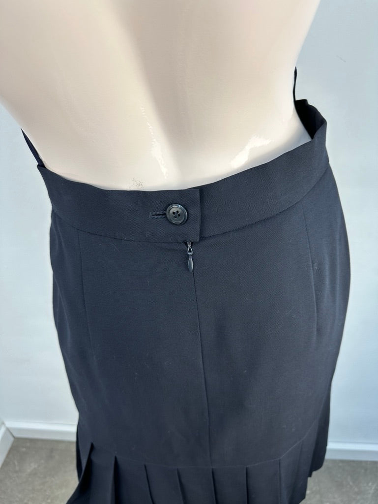 Escada blauw wollen plooirokje maat 36