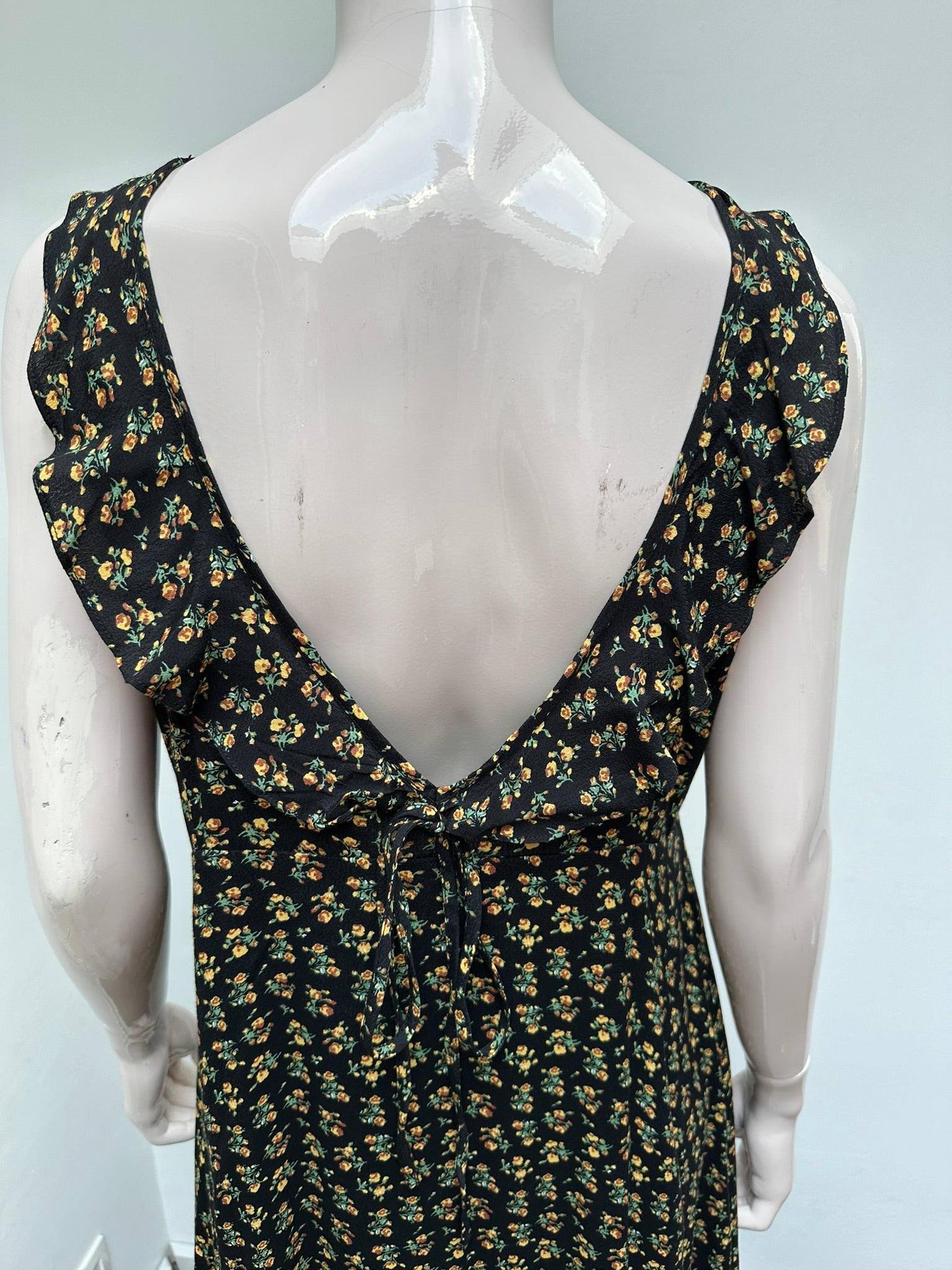 Colourful Rebel lange jurk zwart/geel maat XL