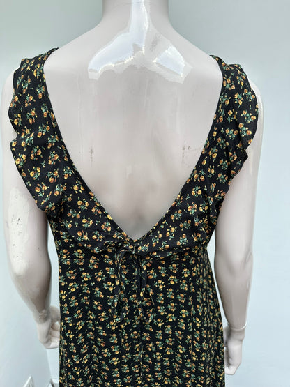 Colourful Rebel lange jurk zwart/geel maat XL