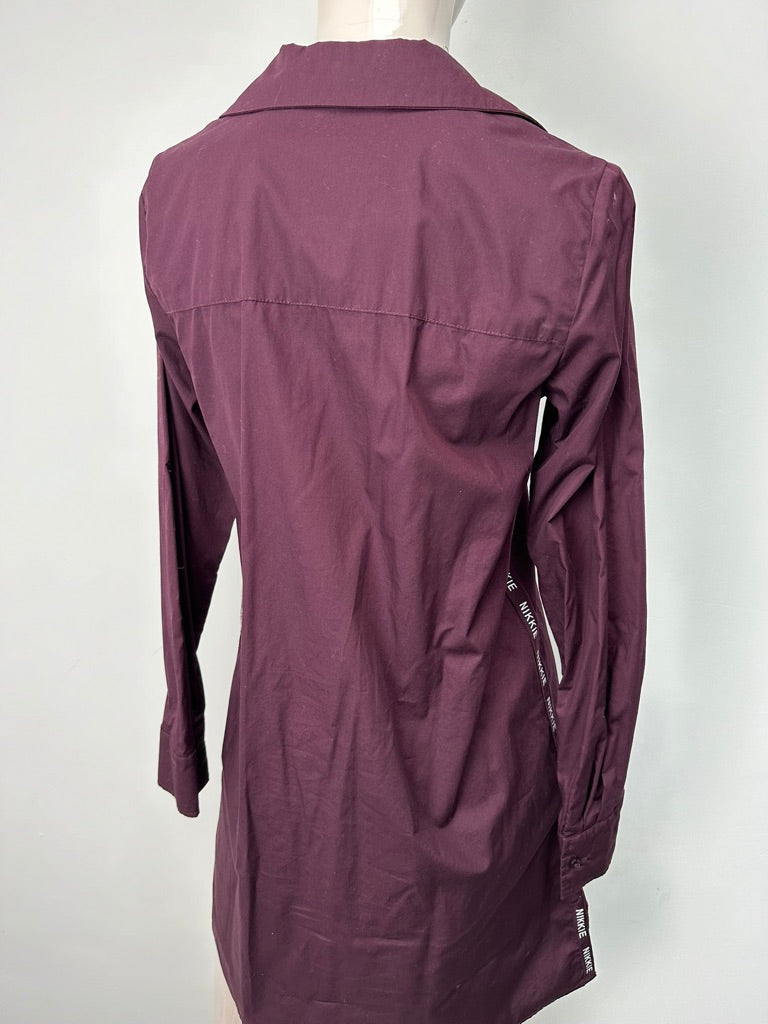 Nikkie bordeaux rood jurkje maat 32