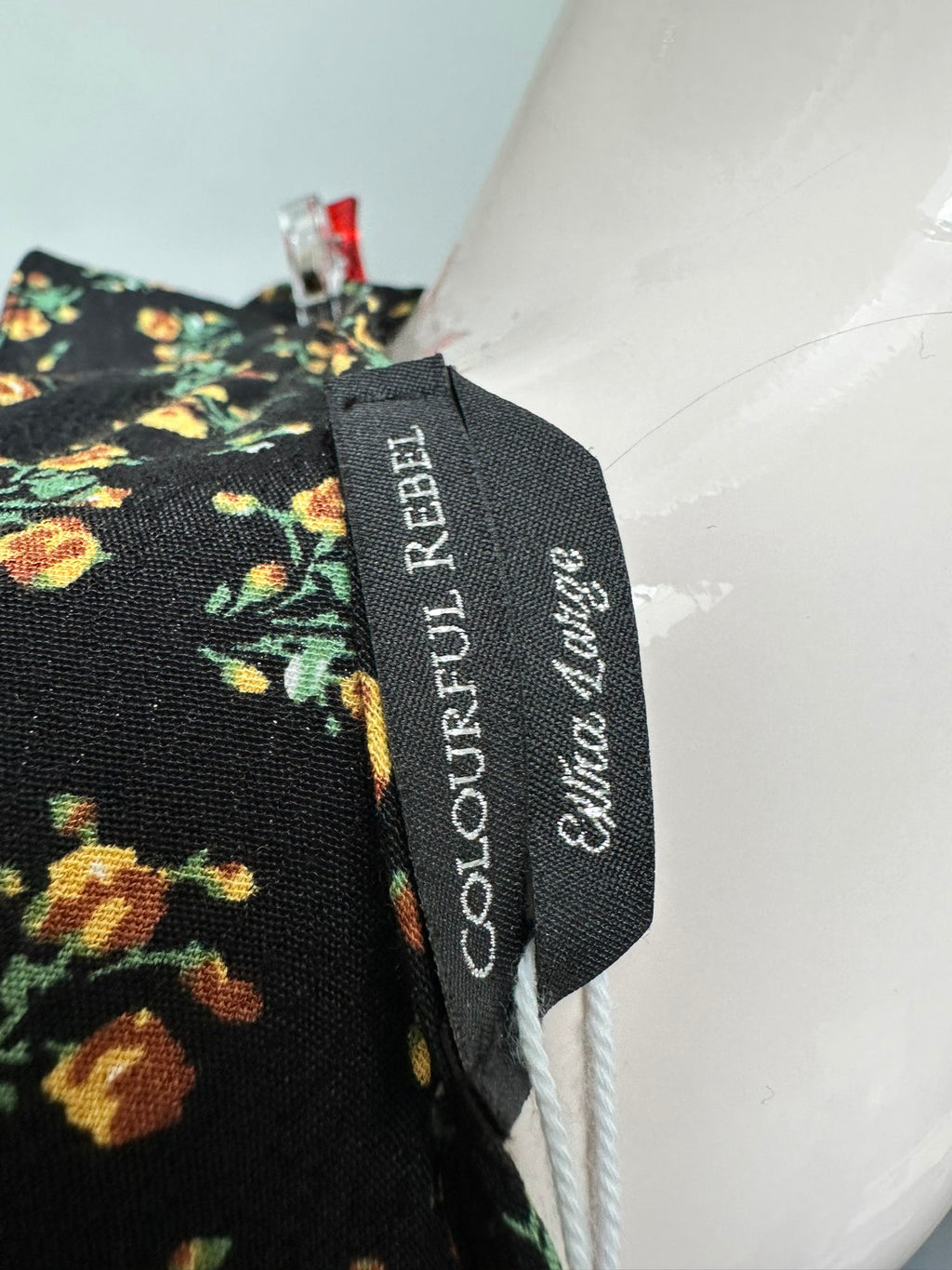 Colourful Rebel lange jurk zwart/geel maat XL