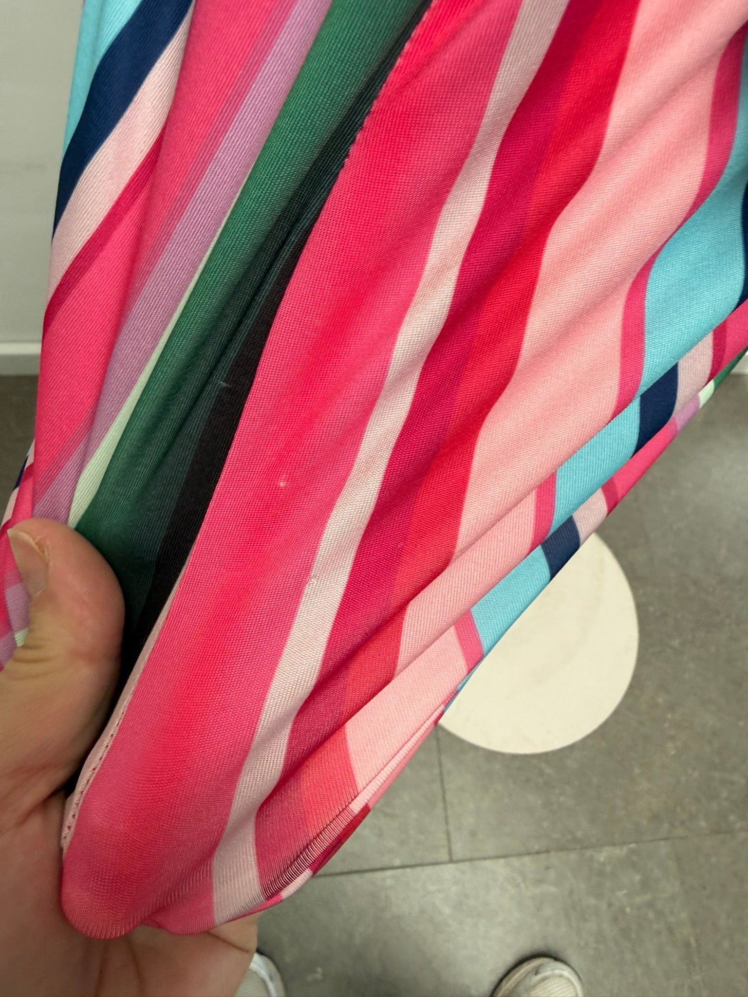 K Design - Jurk - gestreept, knoopsluiting voor, ceintuur maat S