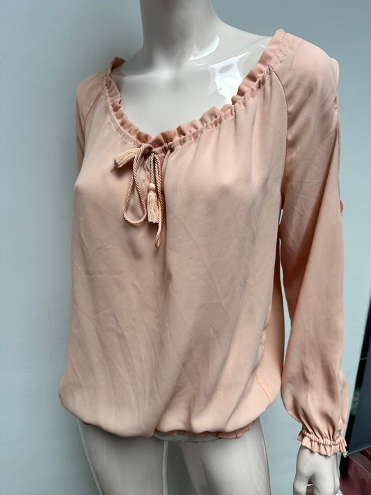 Esqualo roze top met cutouts maat 36