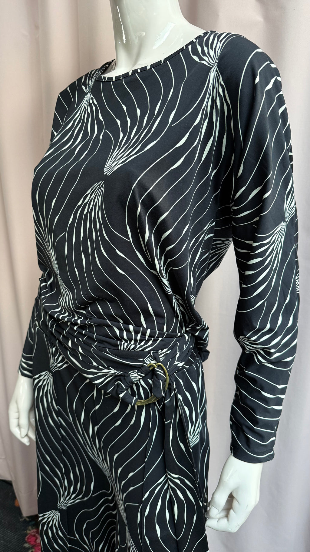 K-design Jumpsuit maat M Zwart en beige