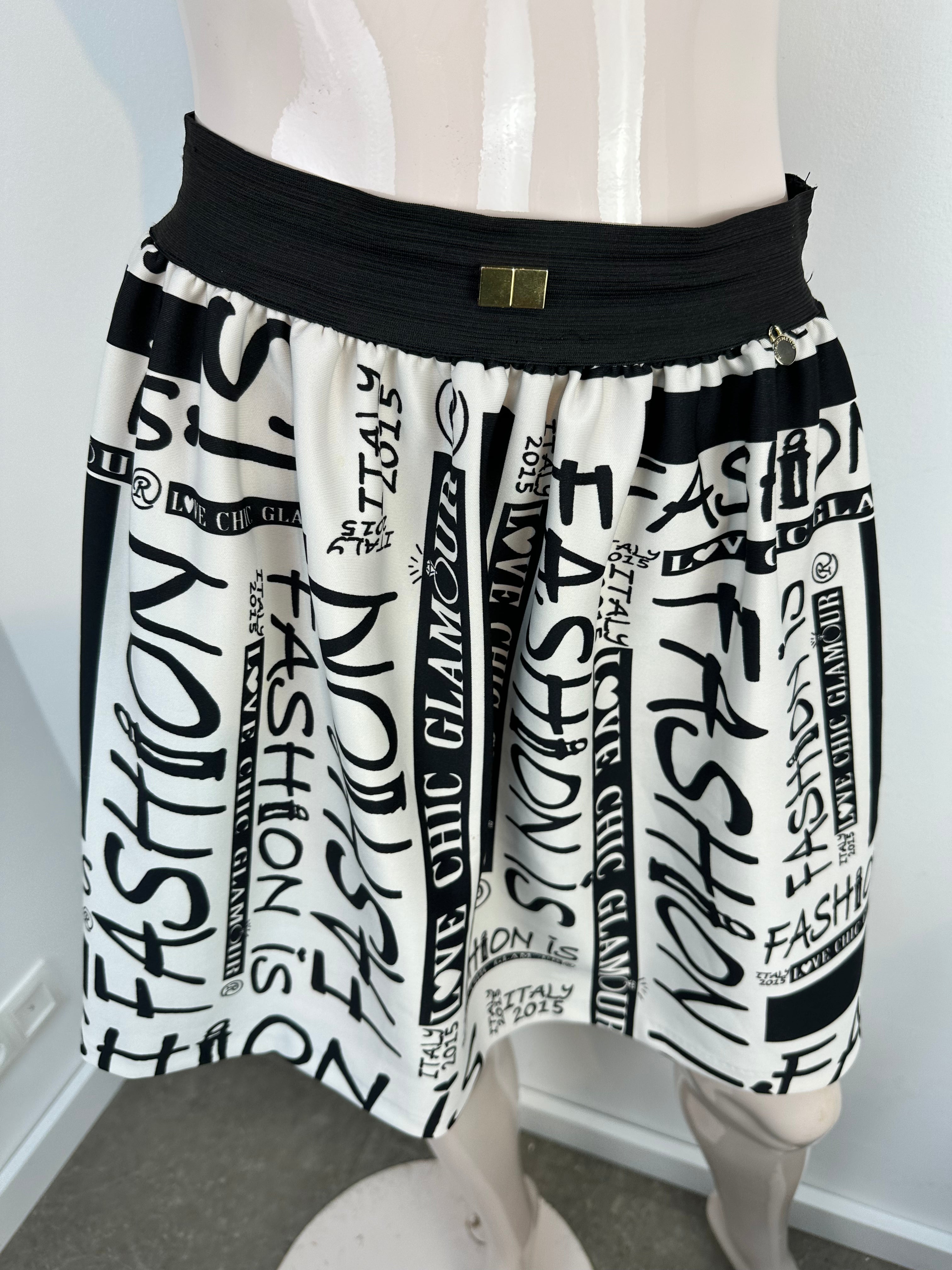 Rinascimento Zwart-witte Rok Maat L