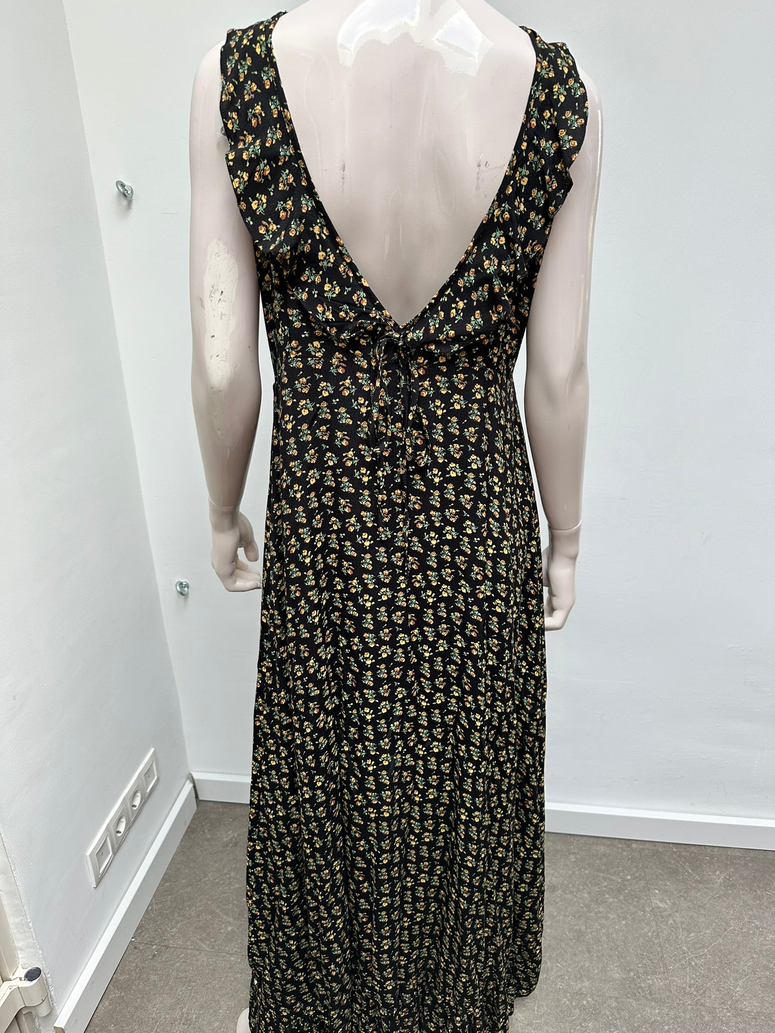 Colourful Rebel lange jurk zwart/geel maat XL