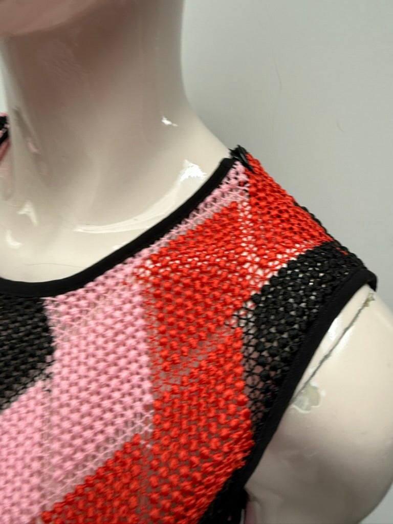 SPORTMAX CODE - Top - geometrisch ruitpatroon, grofgebreid, mouwloos - M