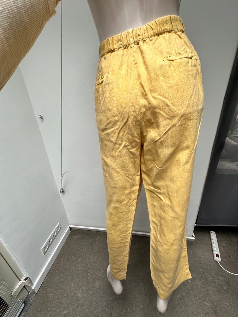Marina Rinaldi gele linnen broek maat 44