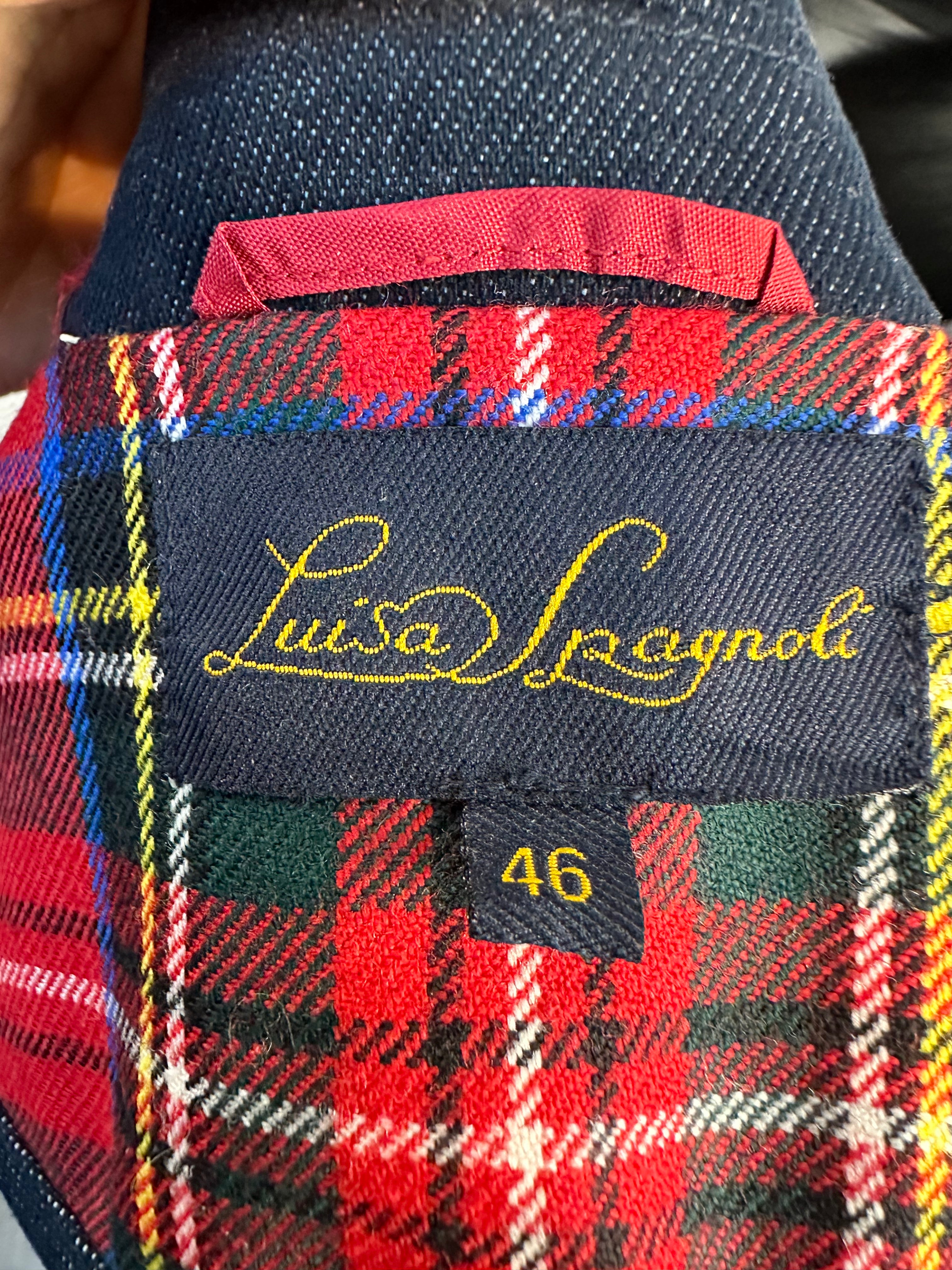 Luisa Spagnoli Rood Geruit Colbert maat 40-42 (it 46)