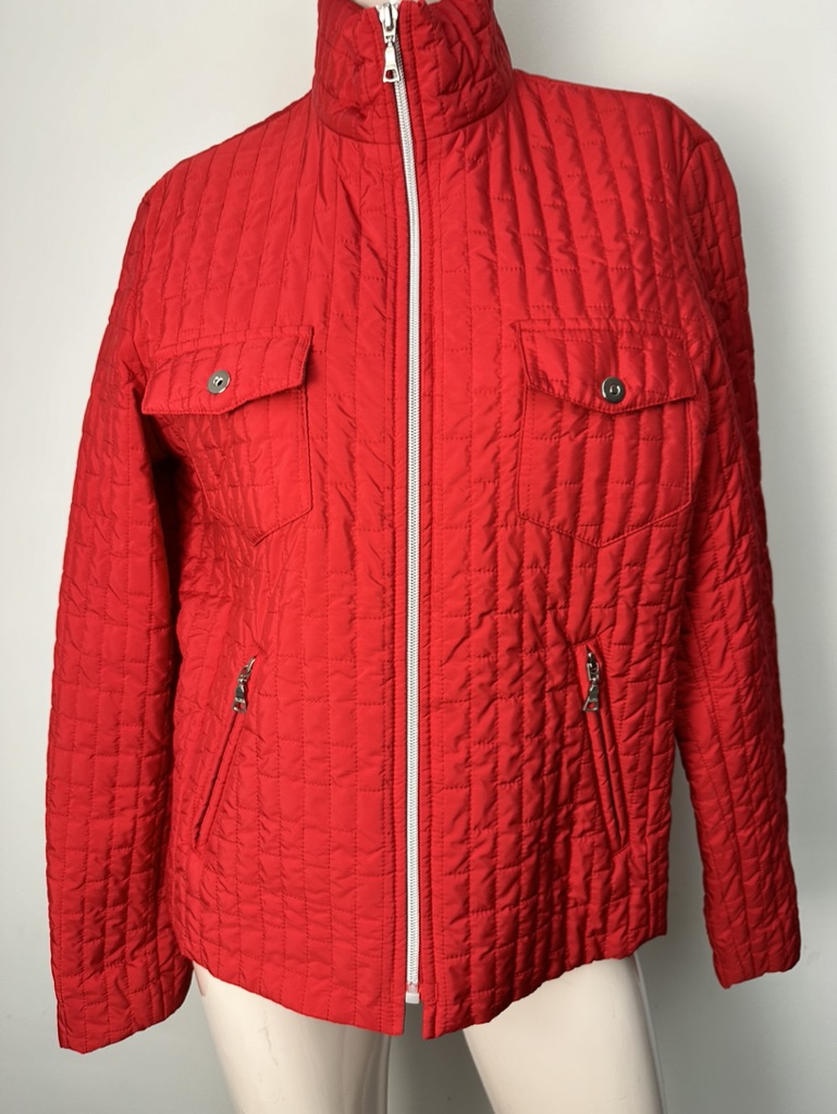 TAIFUN - Jas - rood, gewatteerd, hoge kraag - L