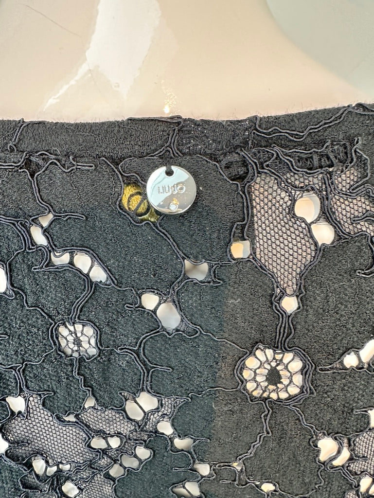 Liu Jo zwarte top met kant maat L