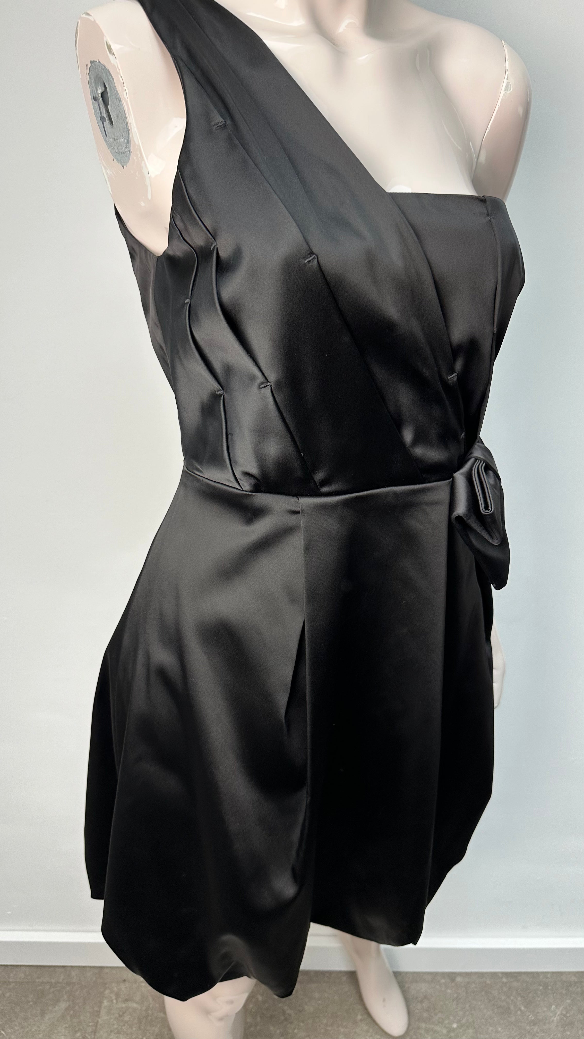 Pinko zwarte party dress asymmetrisch maat 38