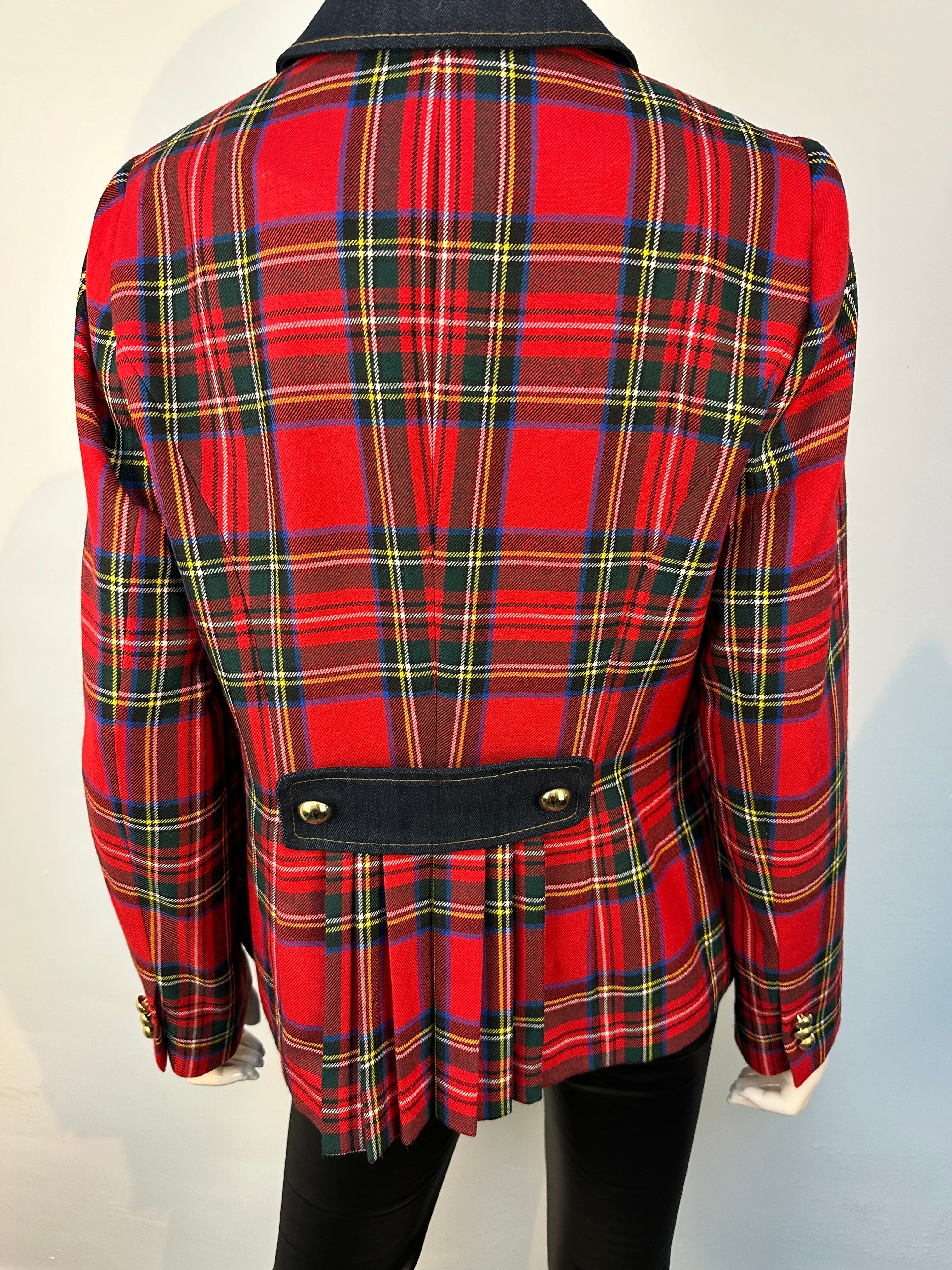 Luisa Spagnoli Rood Geruit Colbert maat 40-42 (it 46)