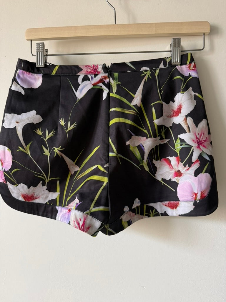 TED BAKER LONDON - Korte broek - bloemenprint, decoratieve ritsen - XS