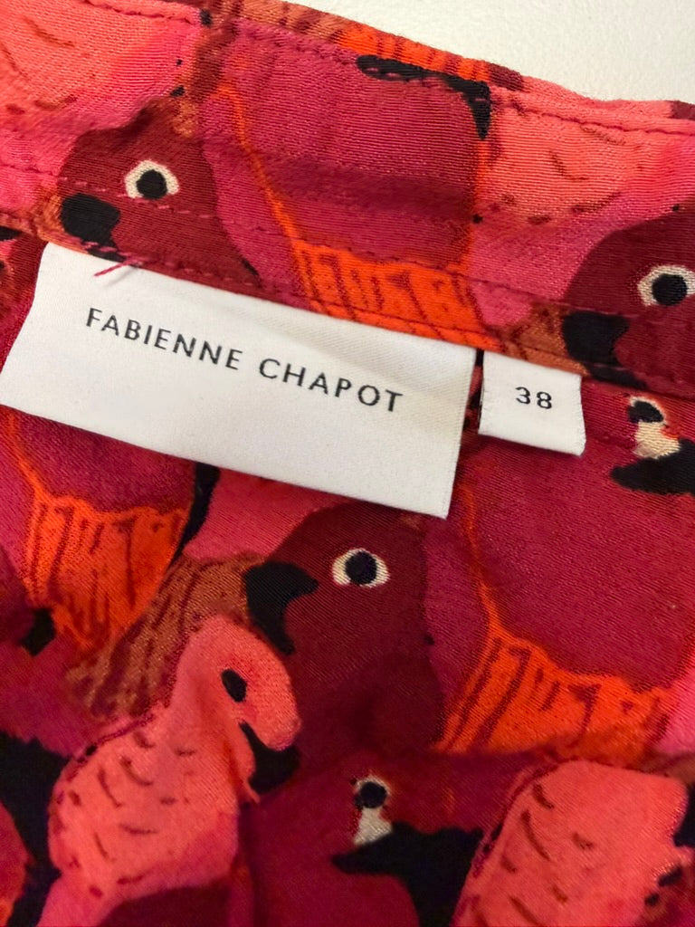 Fabienne Chapot - Jurk - meerkleurig, papegaaienprint, knoopsluiting - M